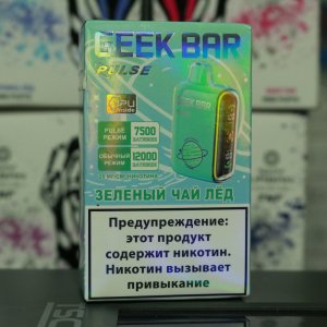 Электронная сигарета Geek Bar Pulse 12000 затяжек Зеленый Чай Лед
